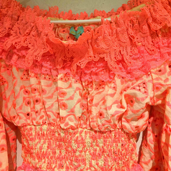 NWT Antico Sartoria 2-Piece Crop Top + Maxi Wrap Skirt Set Eyelet Lace, One Size - Picture 8 of 11